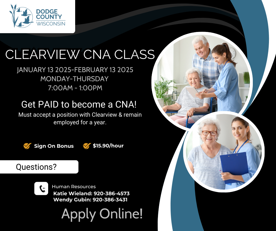 January 2025 CNA Class Flier